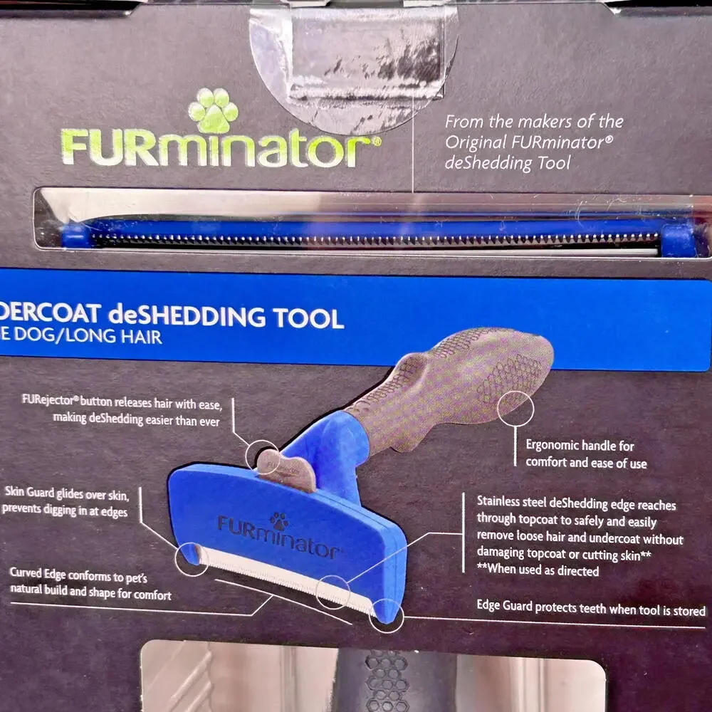 FURminator Undercoat deShedding Tool Large Dog Long Hair Grooming Brush NIB